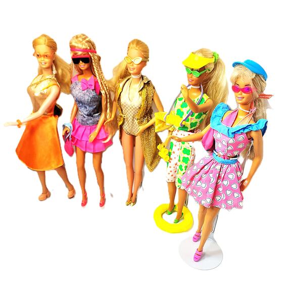 1990 Vintage Braided Hawaiian Fun Barbie with Z's in Her Eyes - Picture 8 of 11